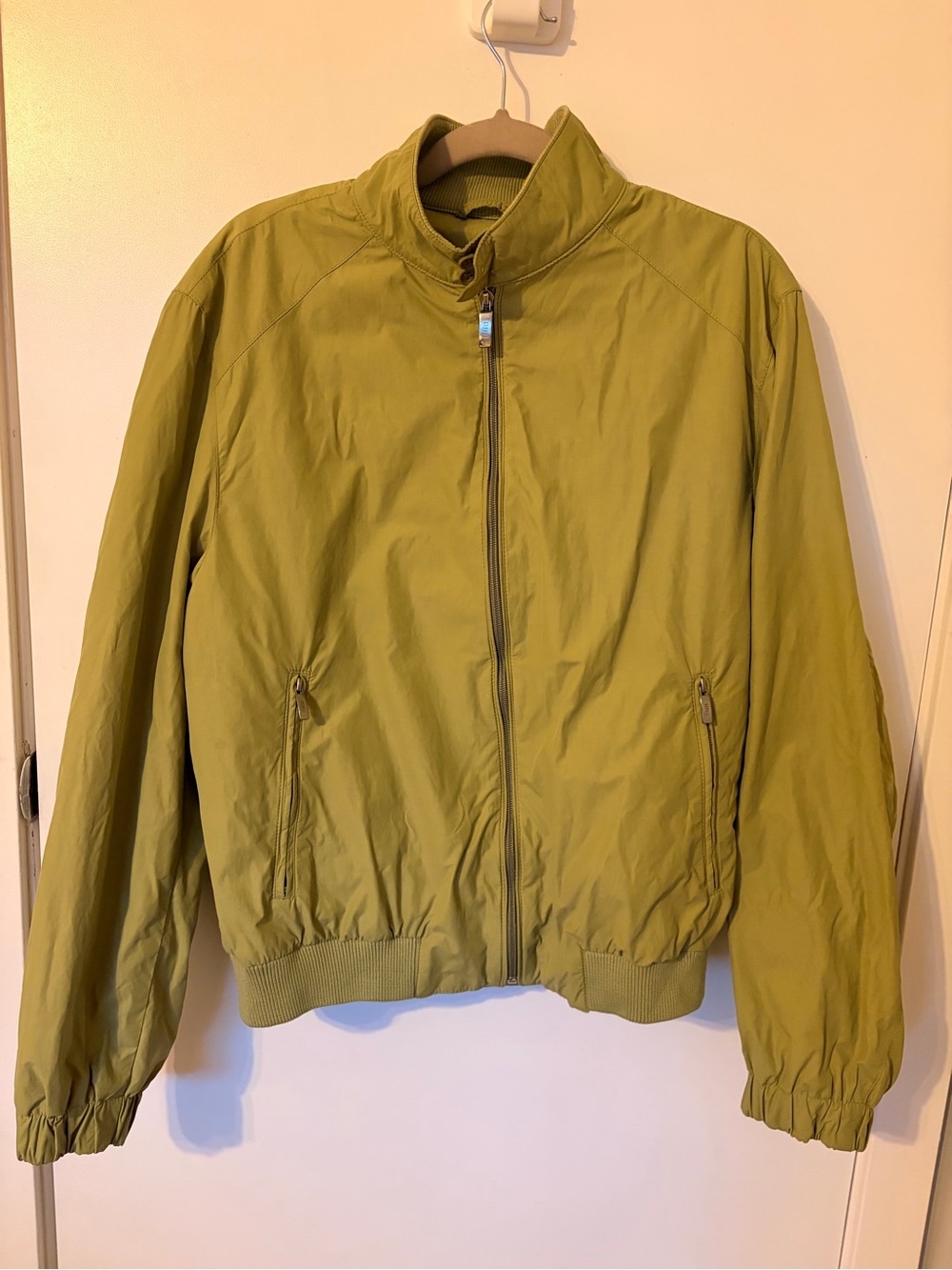 Louis Feraud Windbreaker Bomber Jacket in Pistachio